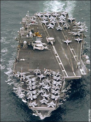 Tàu sân bay Kitty Hawk của Hải quân Mỹ (ảnh minh hoạ: Reuters)
